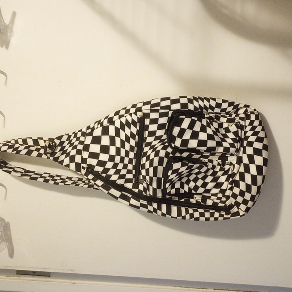 Black and White checkered backpack